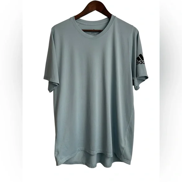 Adidas Men's Light Blue Climalite Free Lift Short Sleeve Tee - XL - Picture 1 of 6